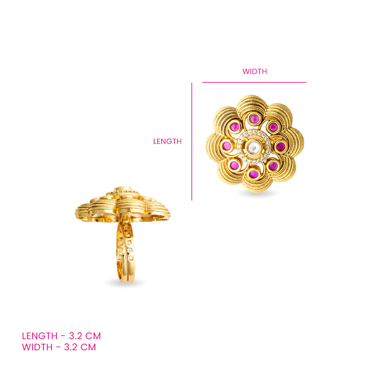 Pushp Finger Ring