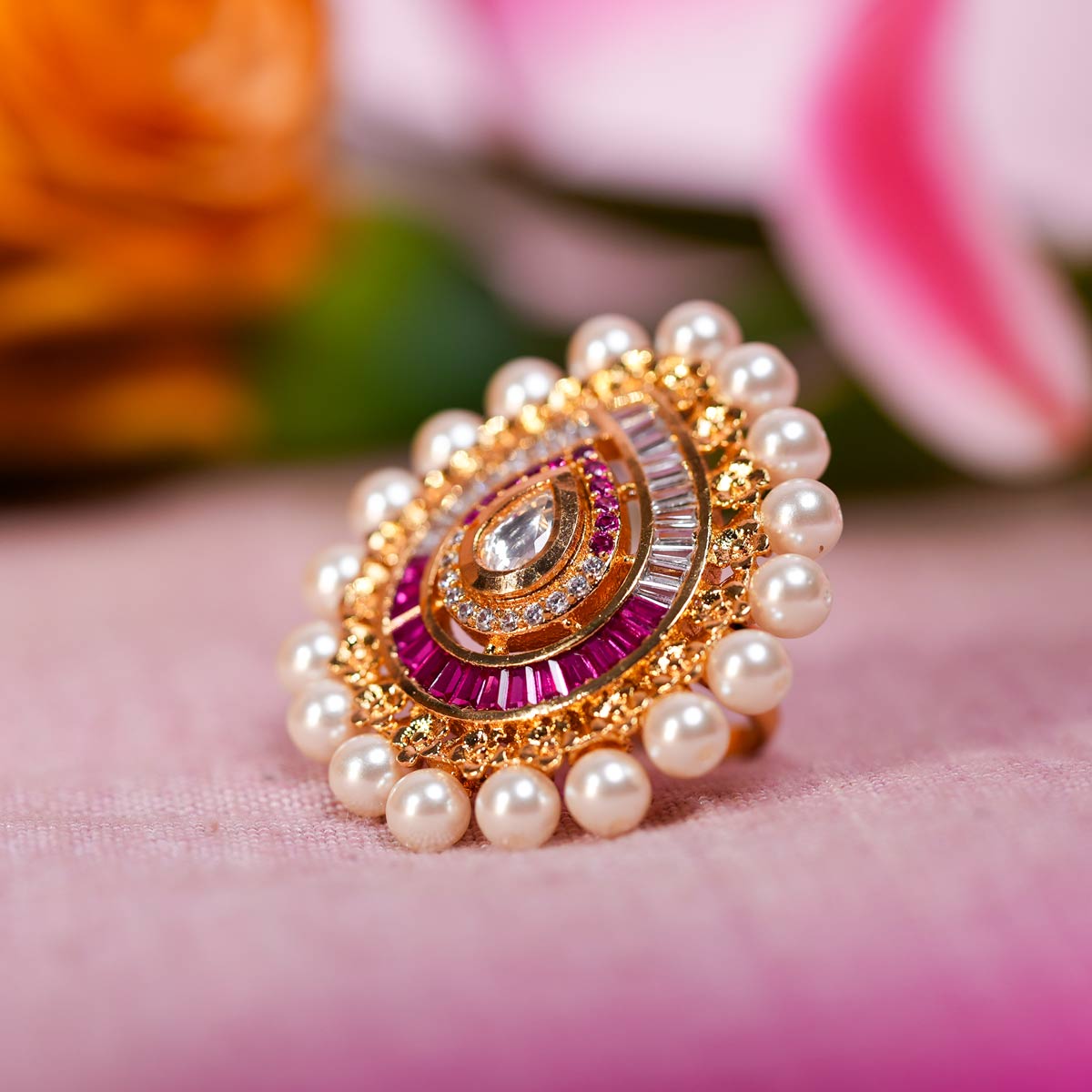 Shringaar Moti Ring
