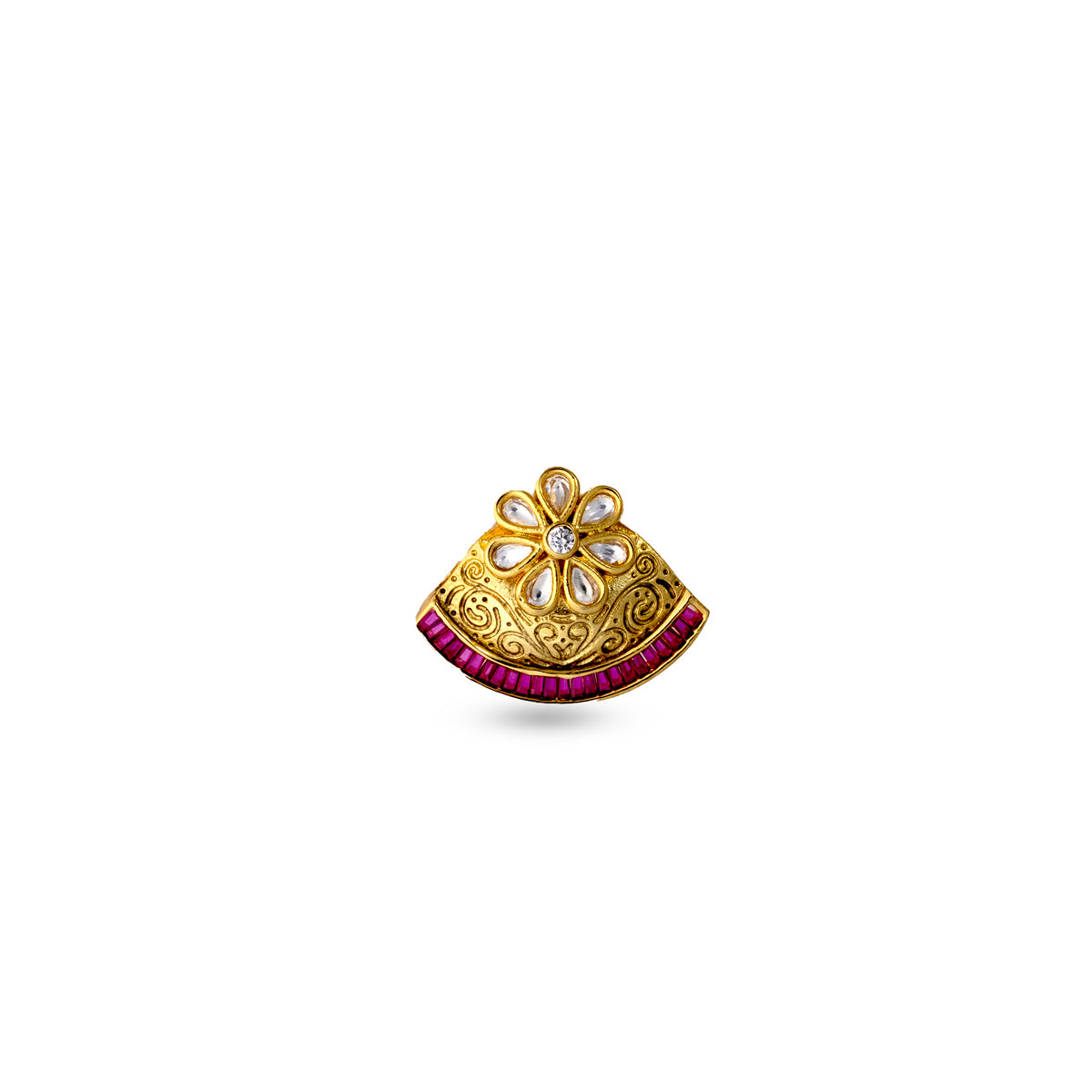 Phool Ruby Fan Rings Elegant Festive Jewellery by Utsaav – Utsaav by Gargi