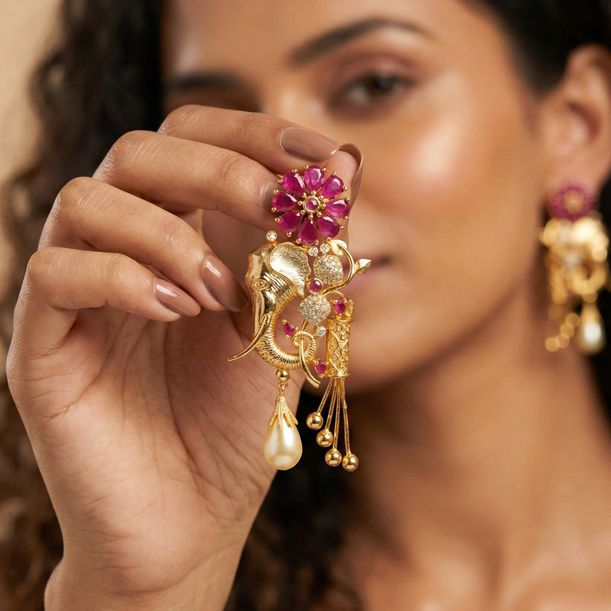 Gajraj Shringar Earrings