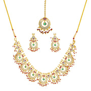 Gulabi Haar Maangtikka Set