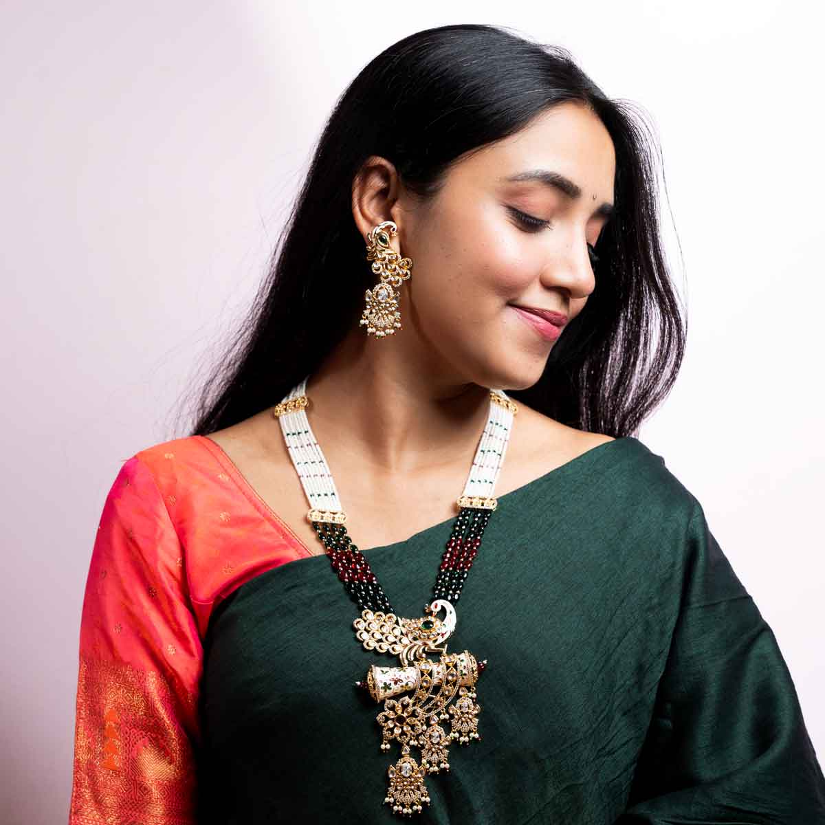 Royal Peacock Necklace Set