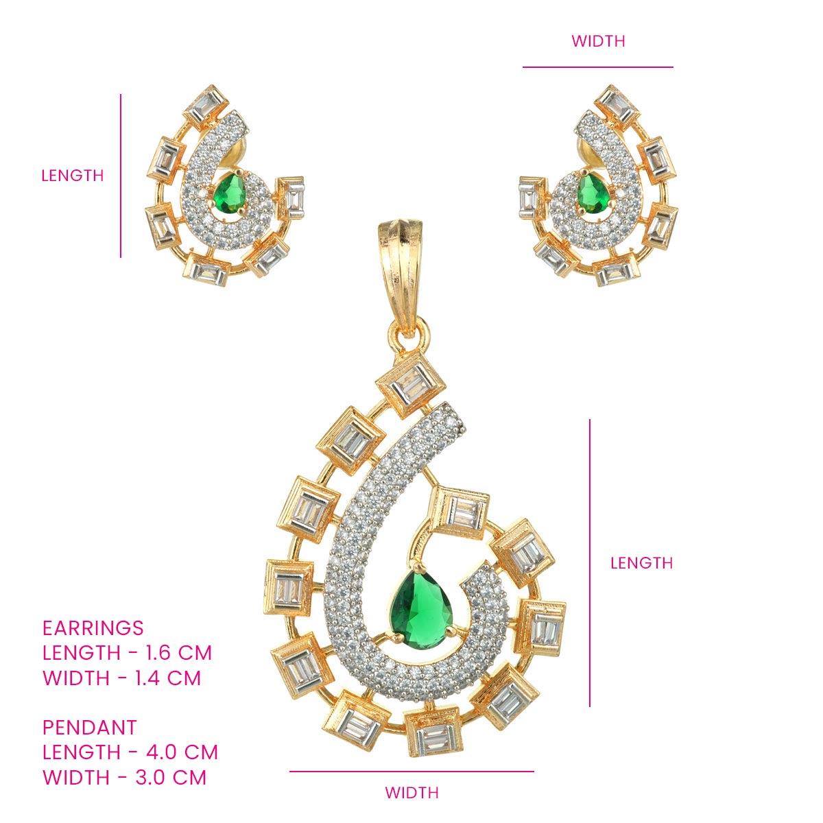 Kundan Stone-Studded Pendant Set