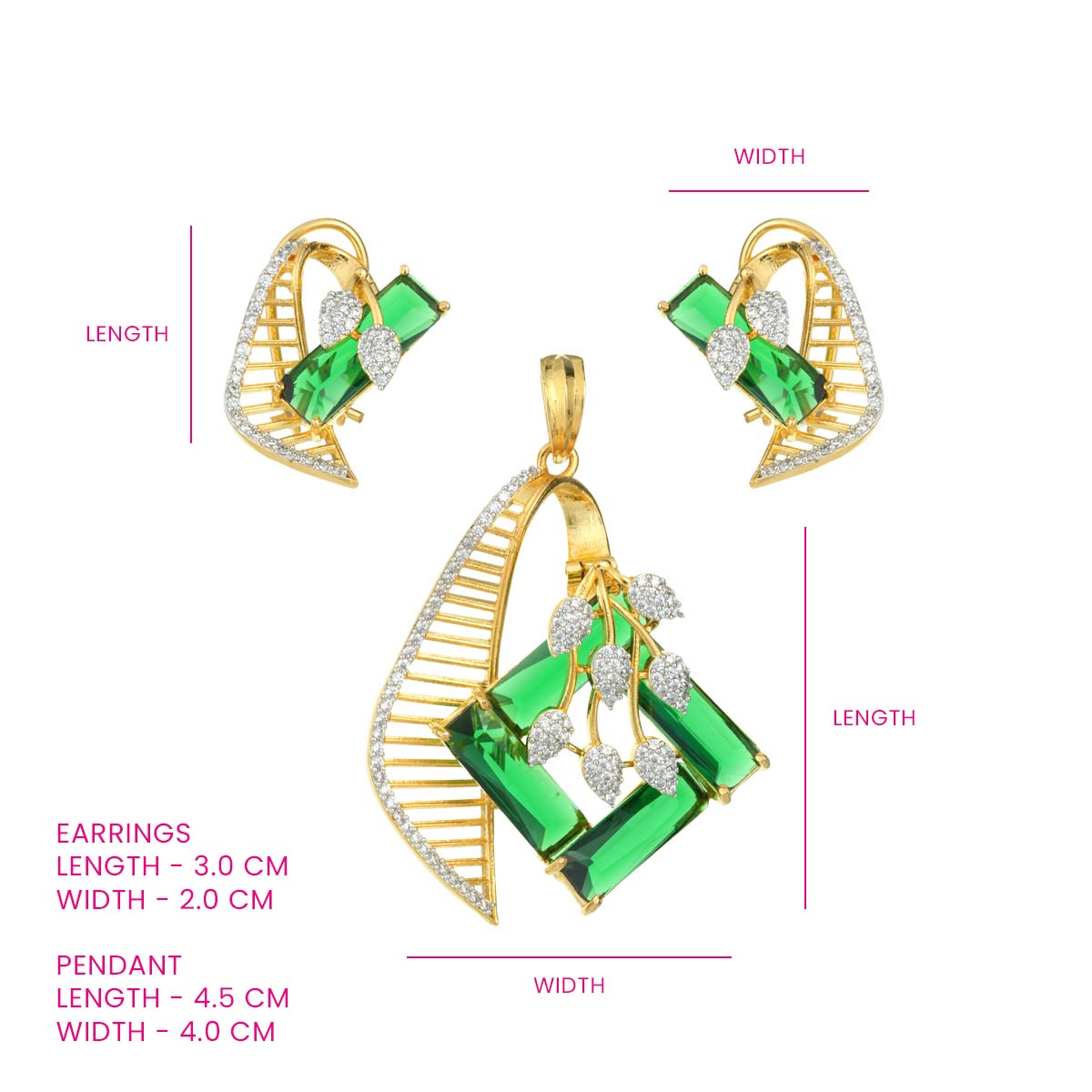 Ruhani Indo-Western Pendant Set