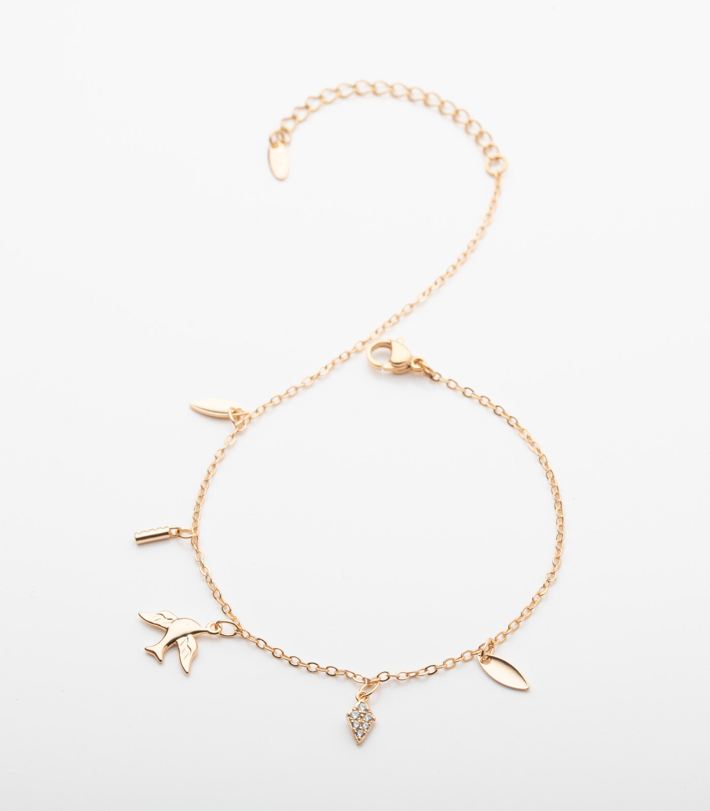 Cute Bird Charm Anklet