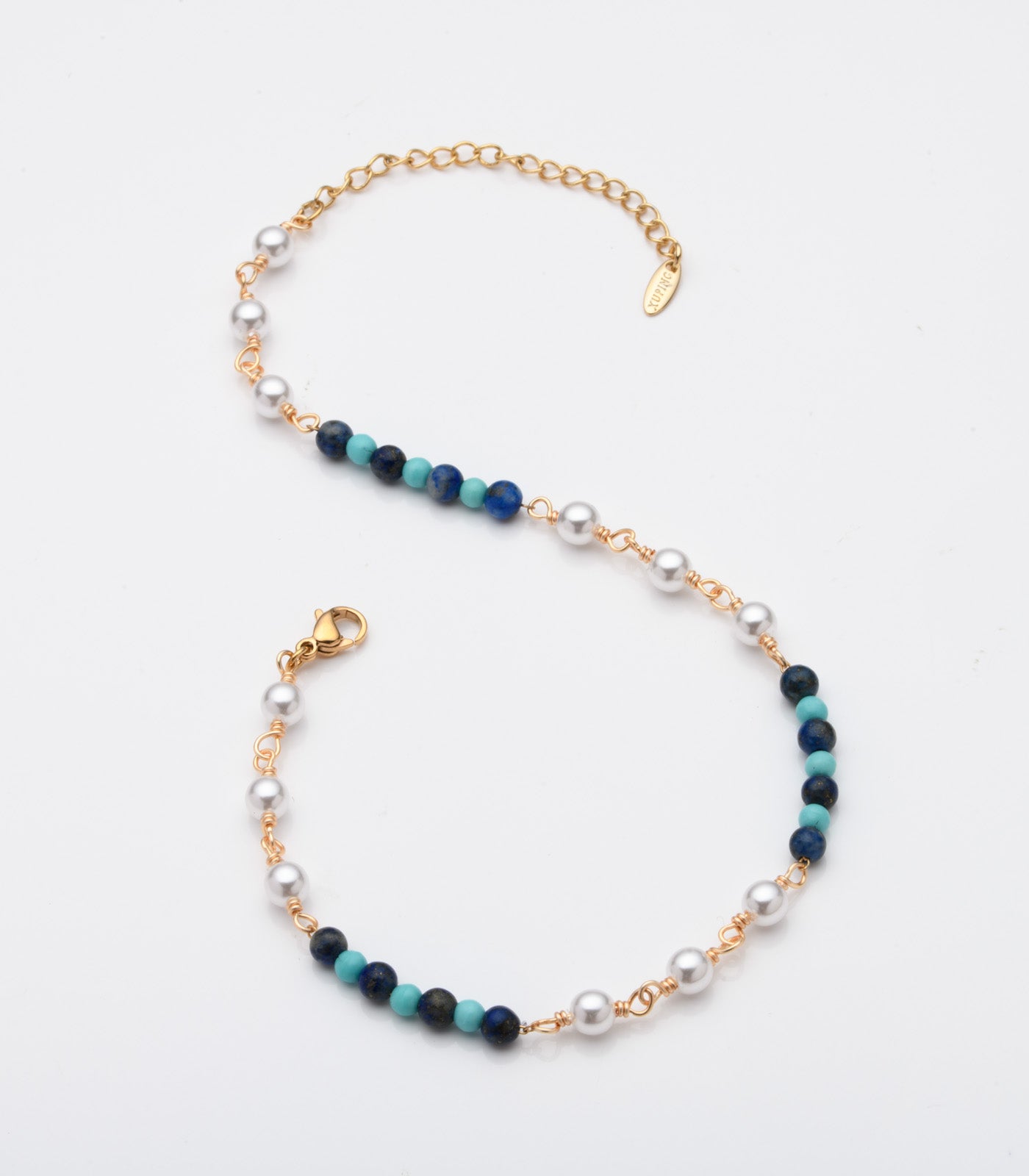 Blue Bead Anklet