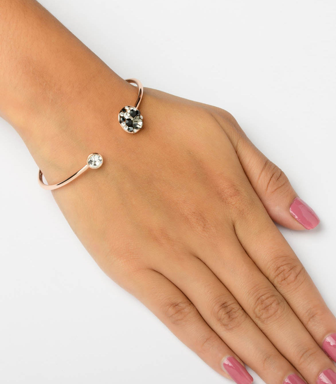 Ziva Noir Open Cuff Bracelet - Saadhgi Collection