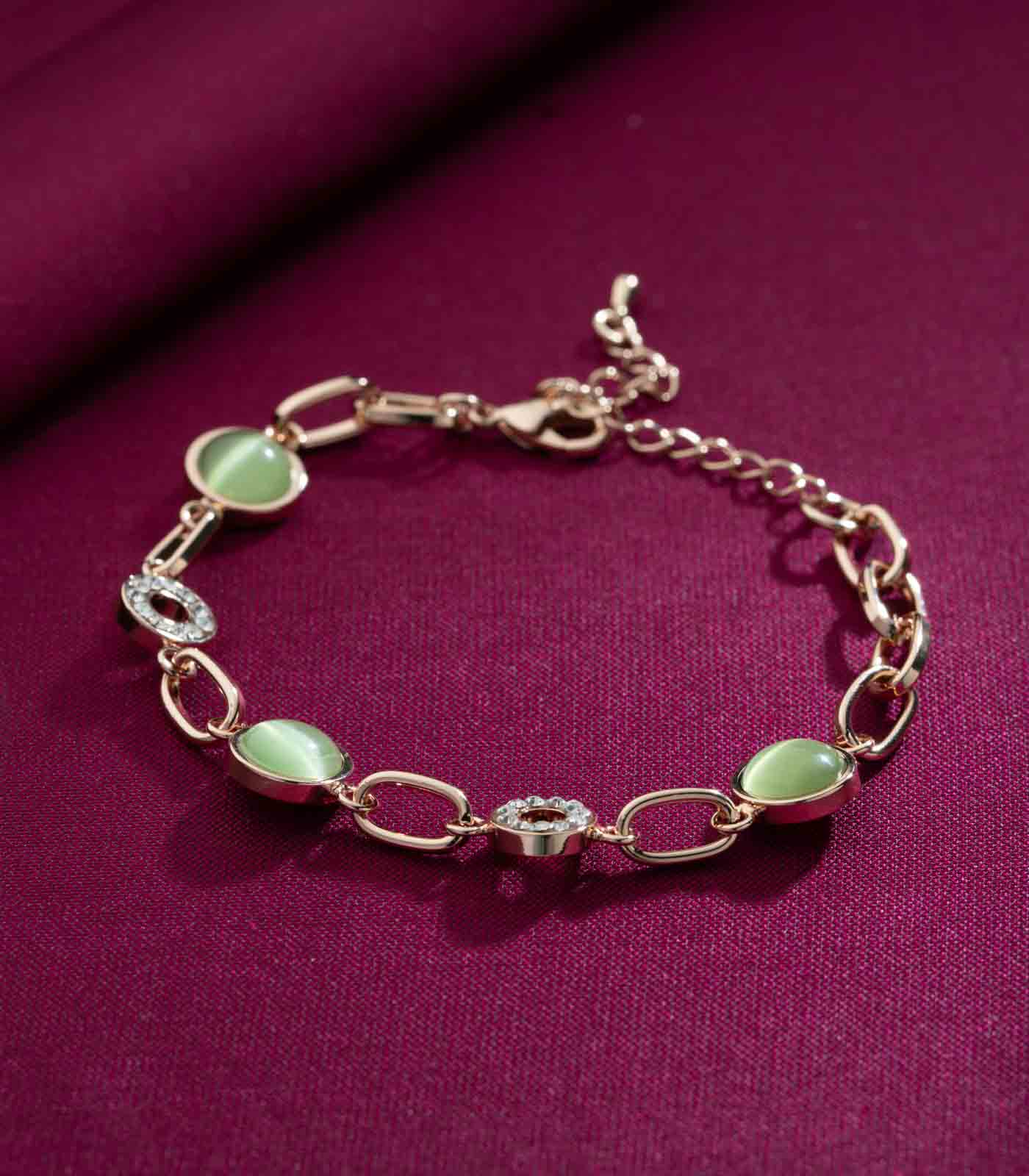Classic Green Stone Bracelet