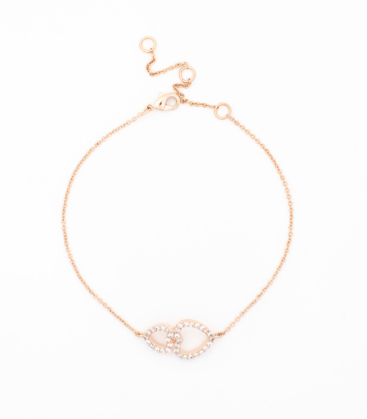 Double Heart Sparkle Bracelet