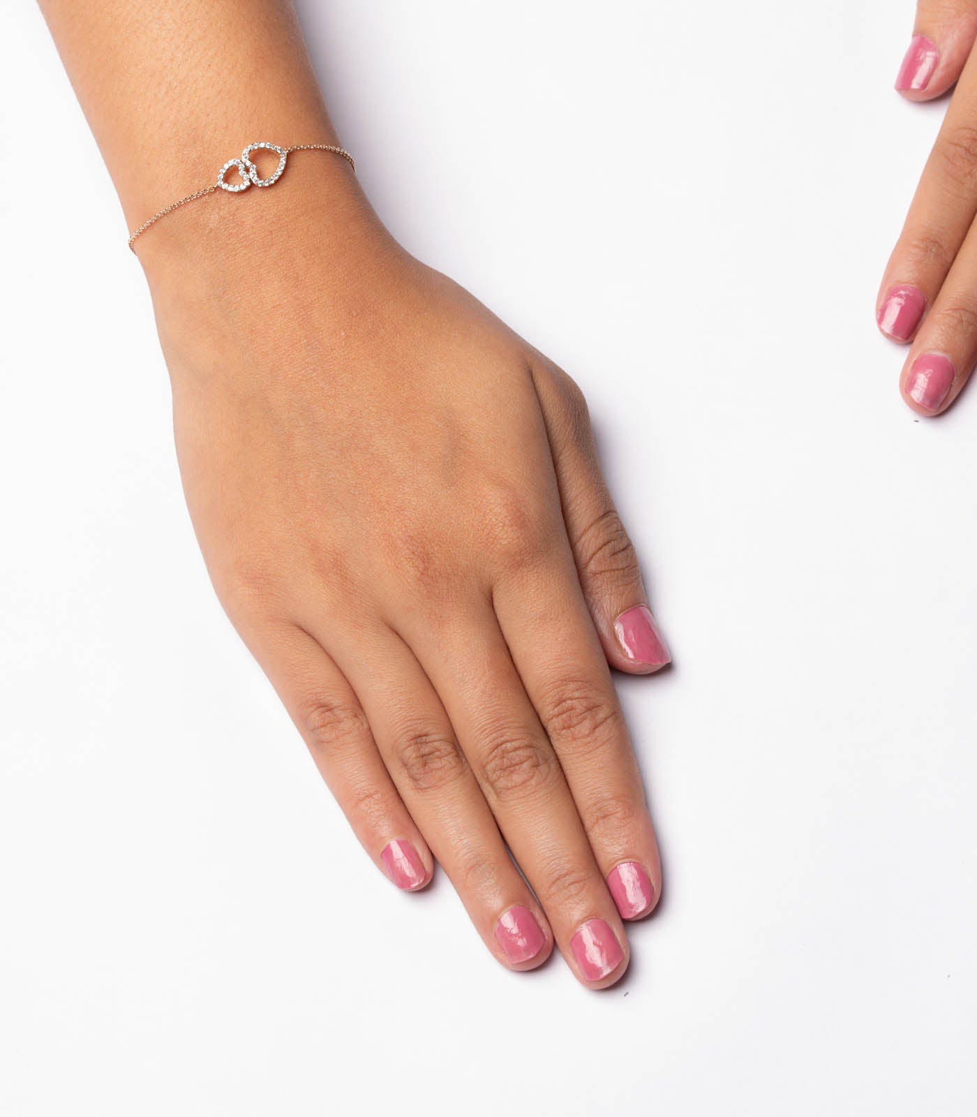 Double Heart Sparkle Bracelet
