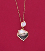 Dual Stone Hexagonal Necklace