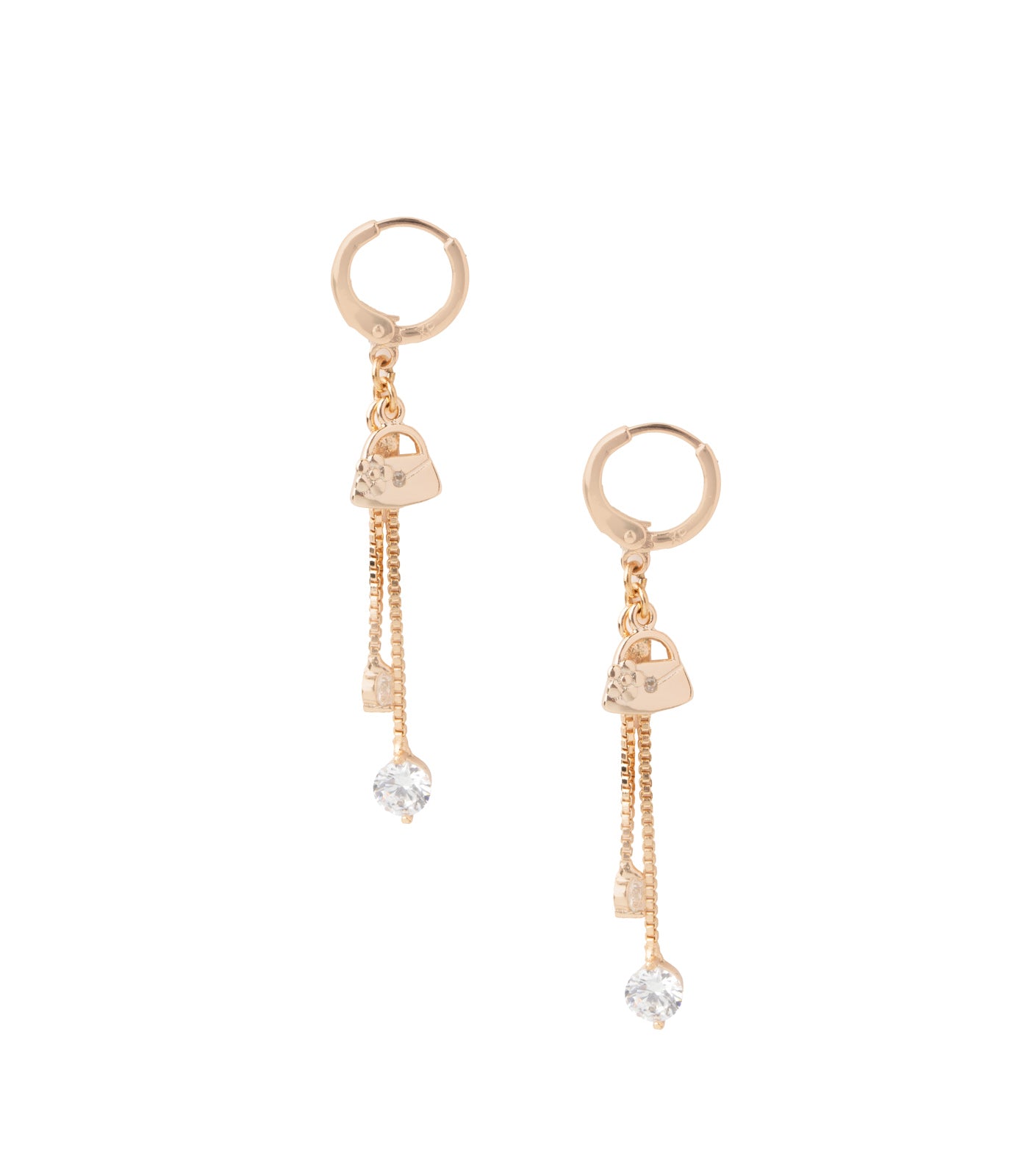 Dangling Bag Motif Earrings