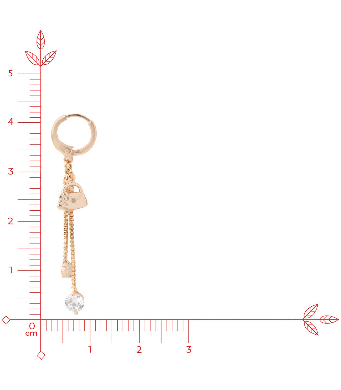 Dangling Bag Motif Earrings