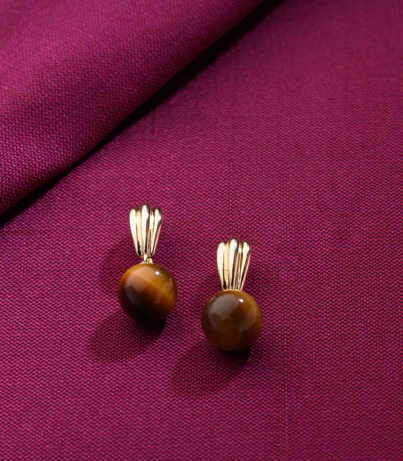 Brown Drop Earrings