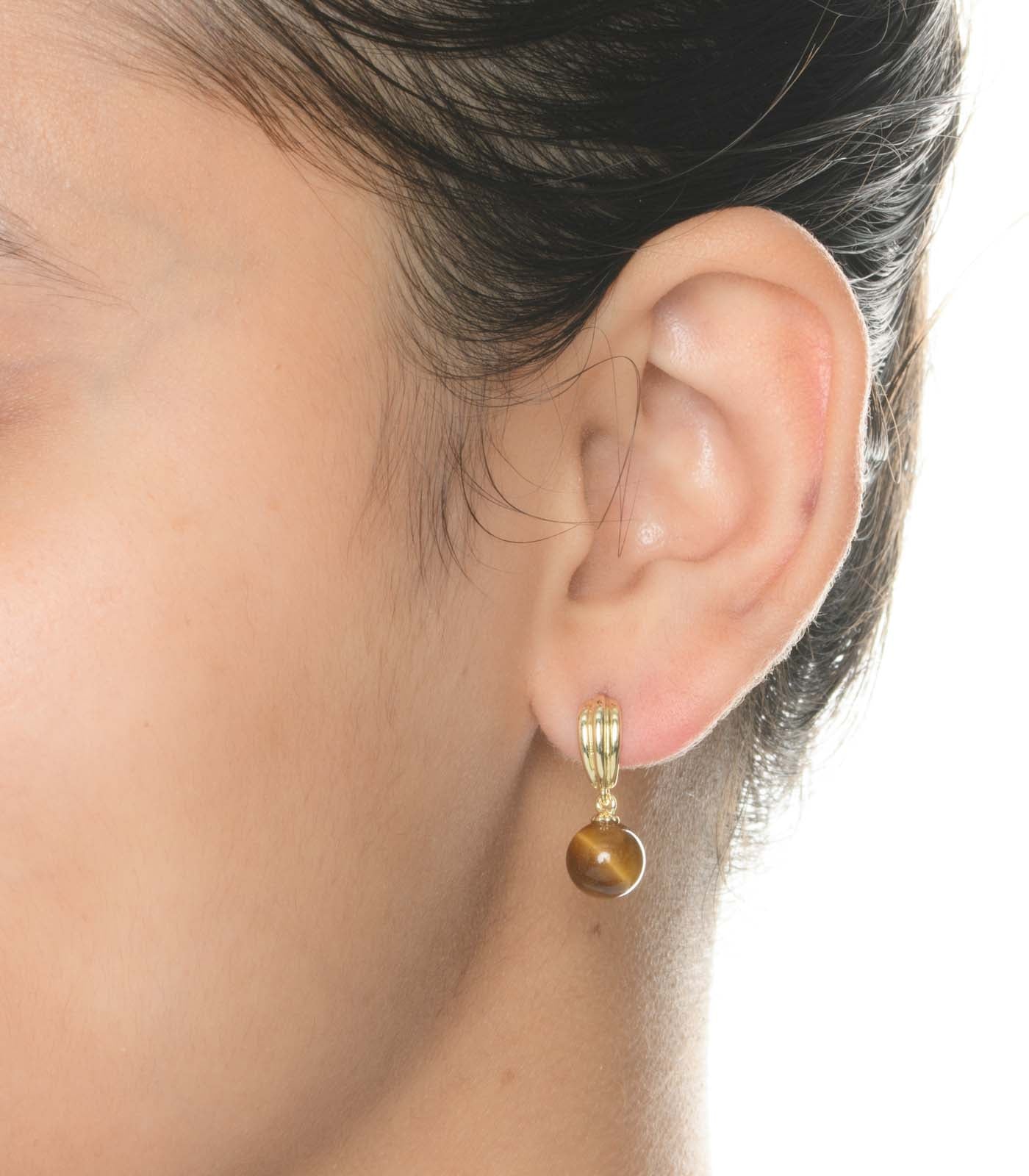 Brown Drop Earrings