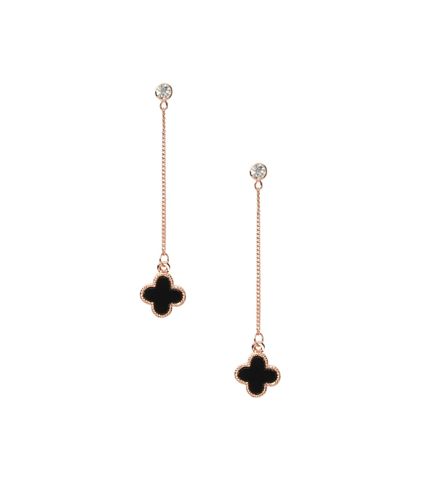 Dangling Black Stone Earrings