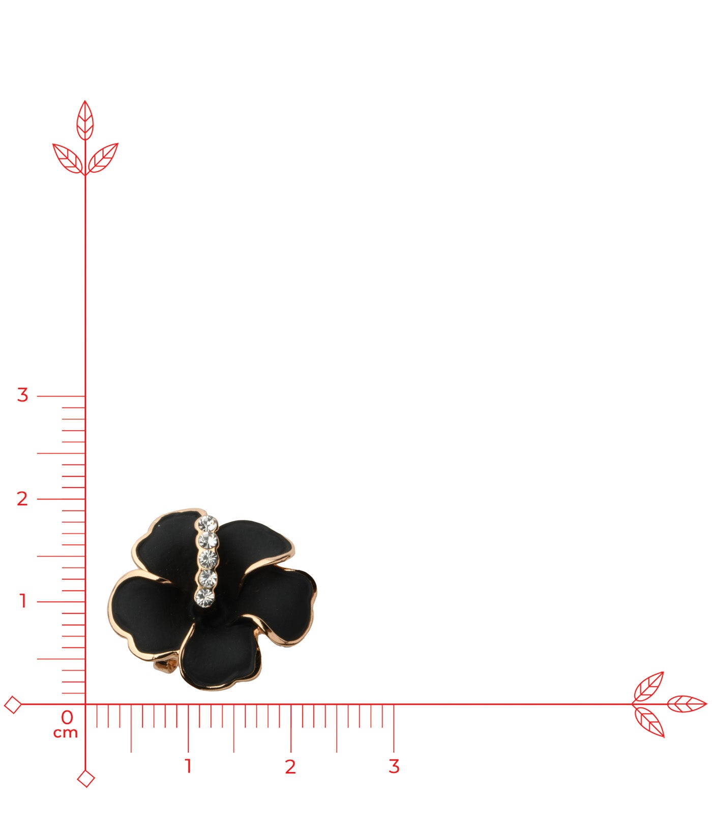 Black Hibiscus Earrings