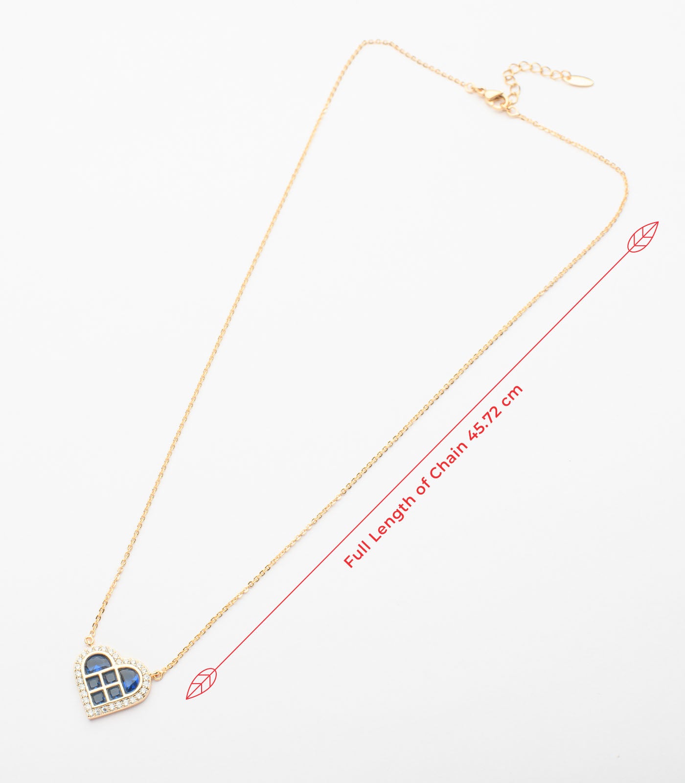 Blue Stone Heart Necklace