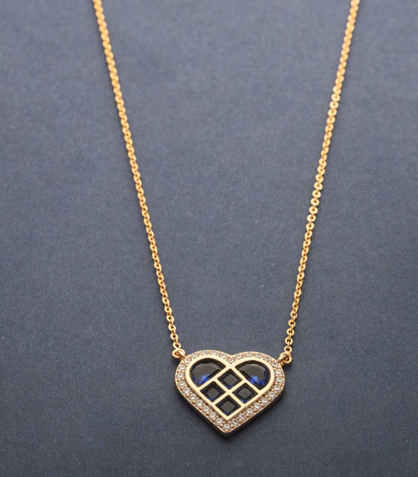 Blue Stone Heart Necklace