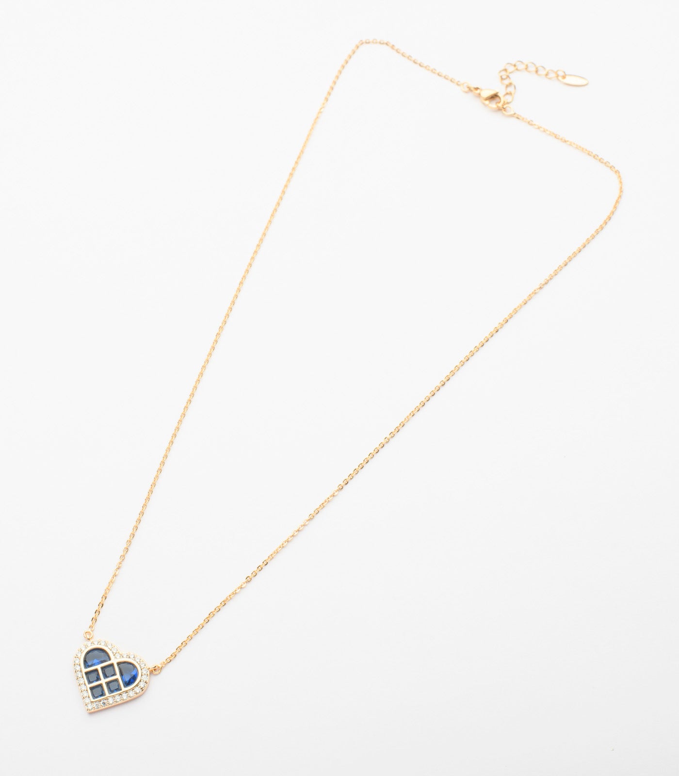 Blue Stone Heart Necklace