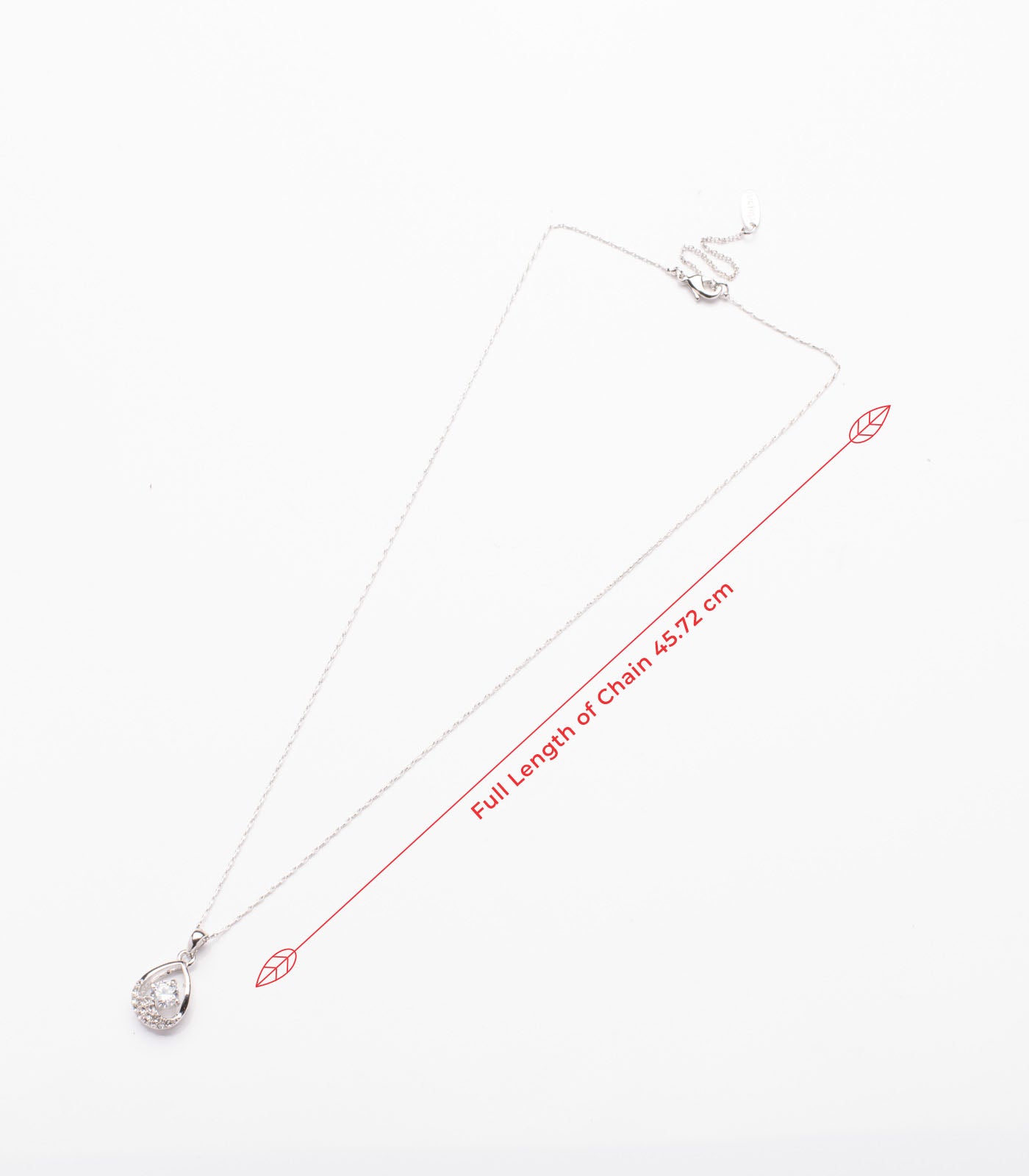 Crystal in Teardrop Necklace