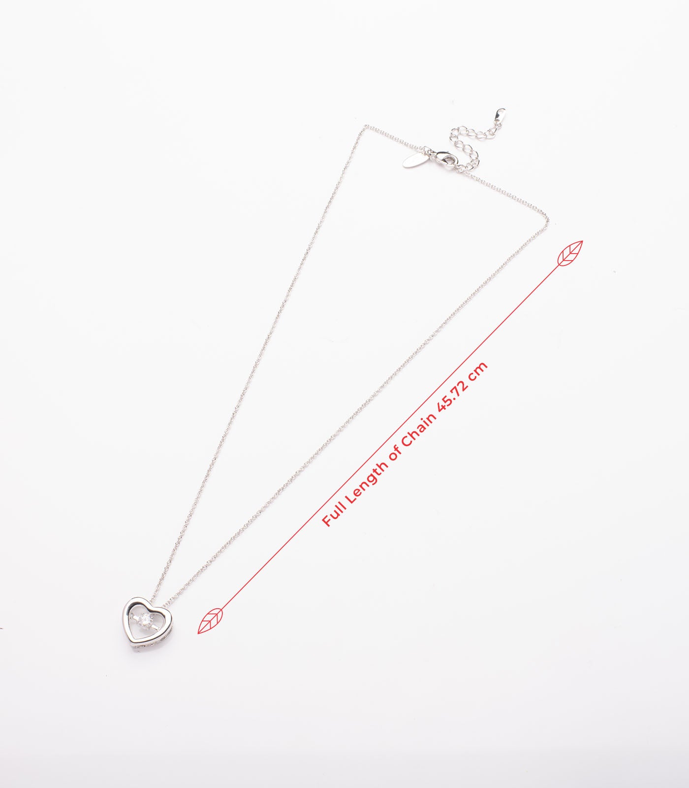 Crystal in Heart Necklace