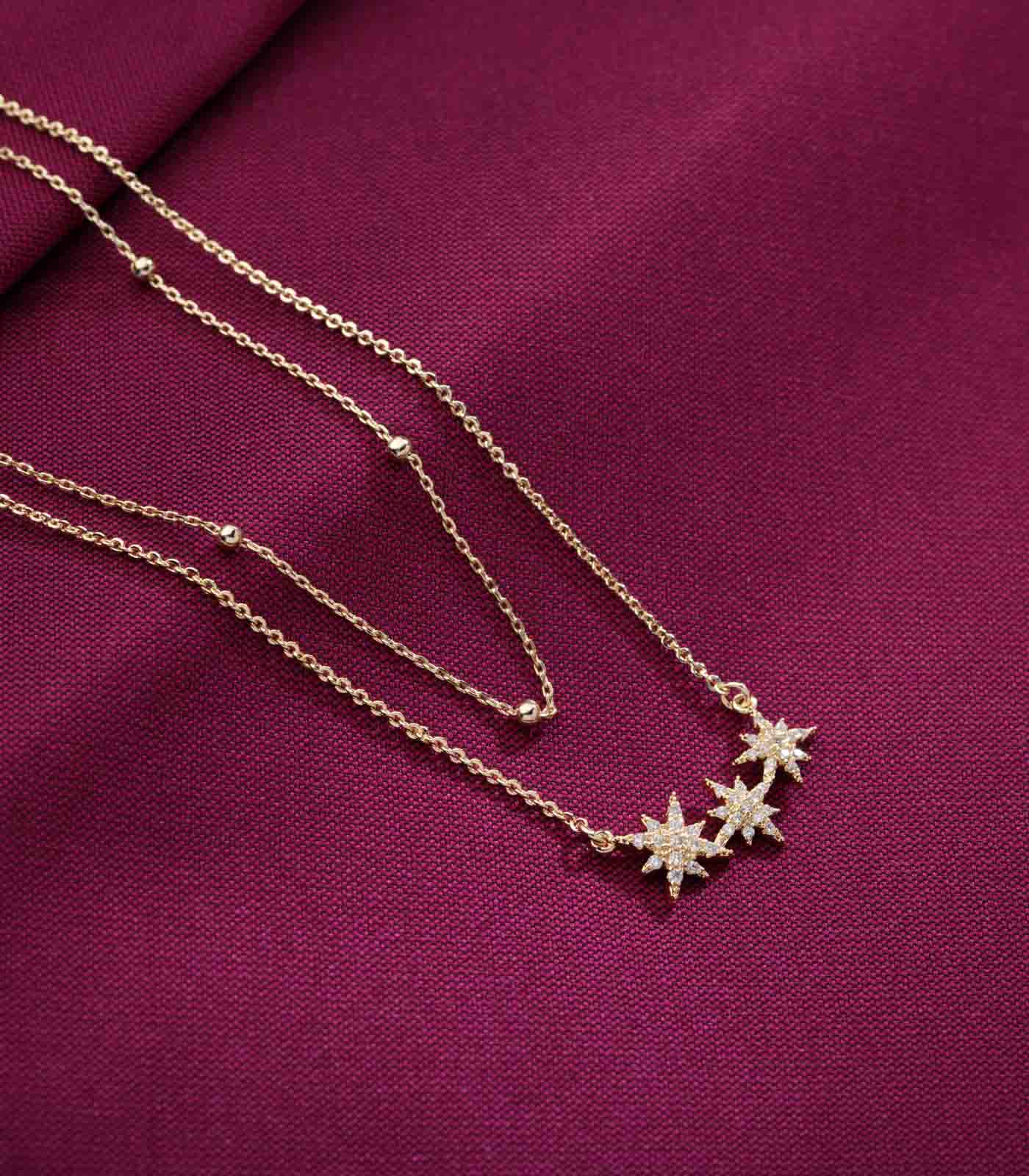 Stellar Trio Necklace - Saadhgi Collection