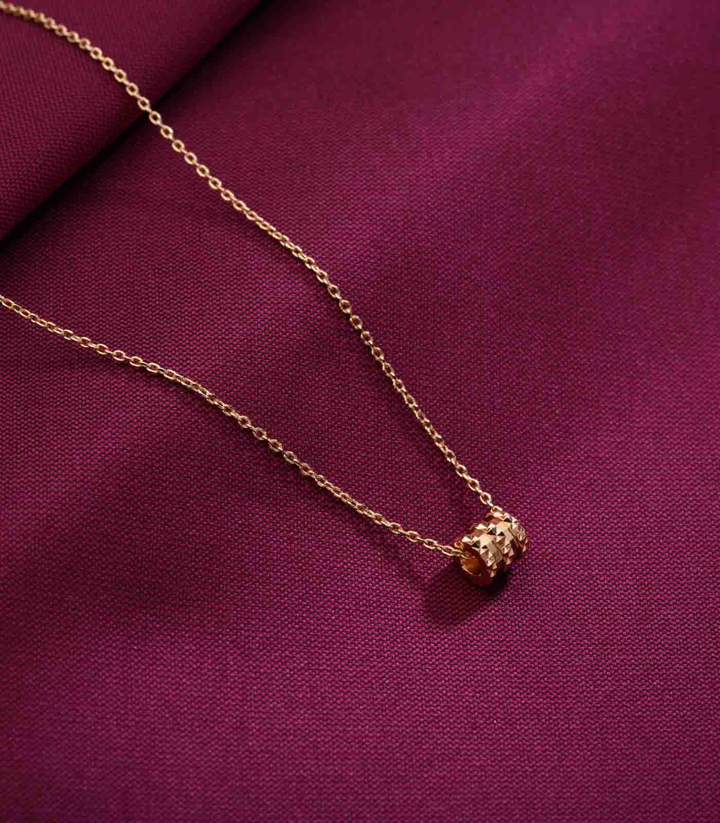 Cylindrical Rose Polish Necklace