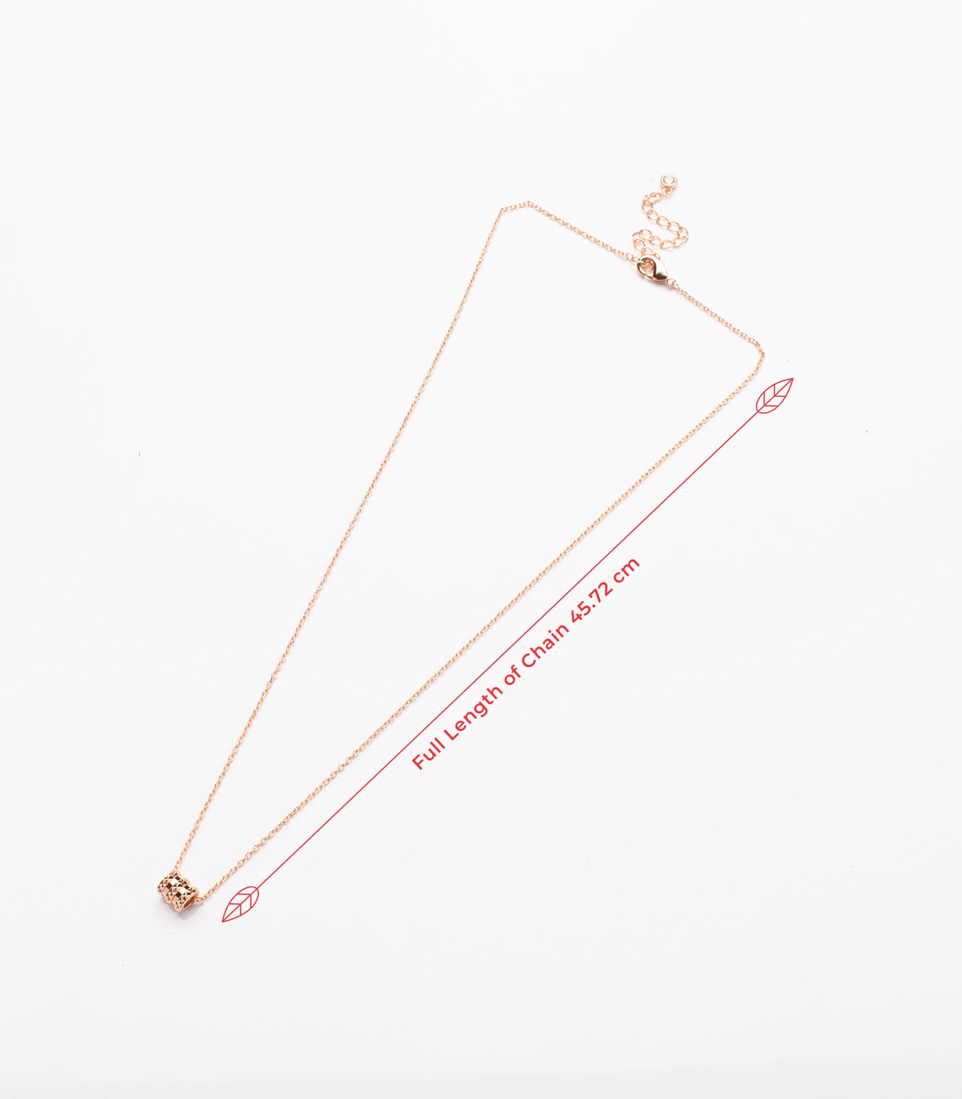 Cylindrical Rose Polish Necklace