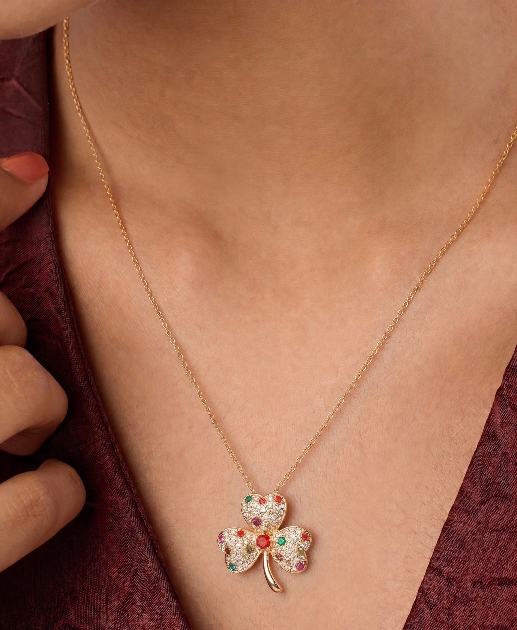 Stone Leaf Necklace