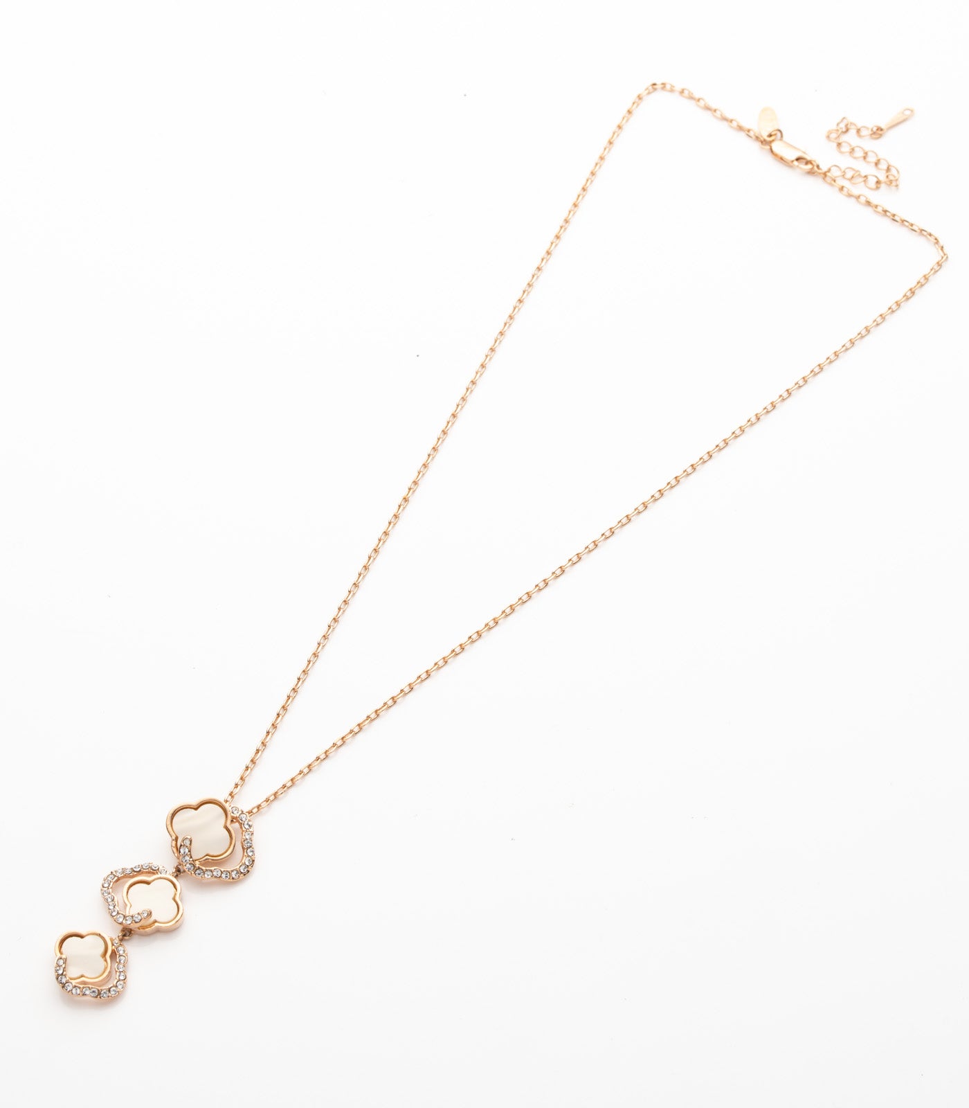 White Stone Dangling Necklace
