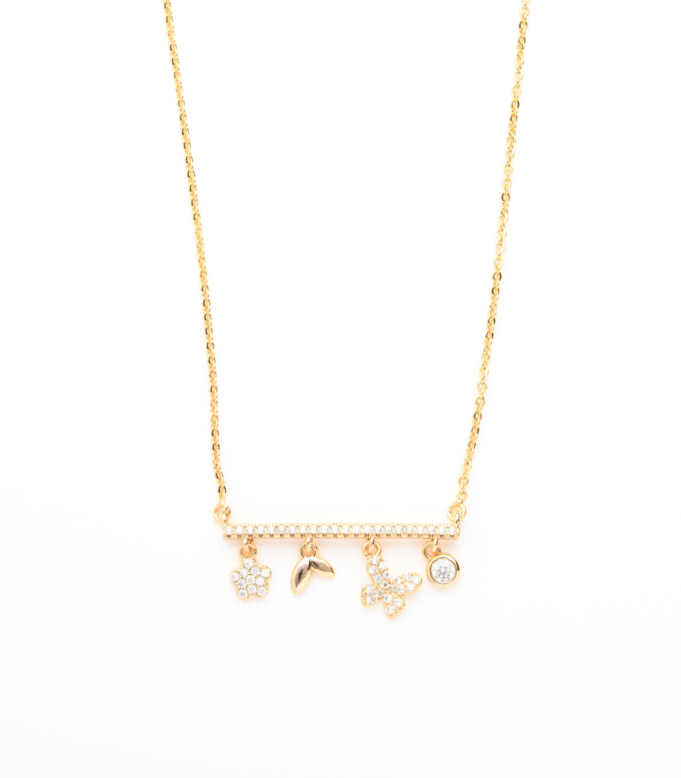 Dainty Charm Station Necklace