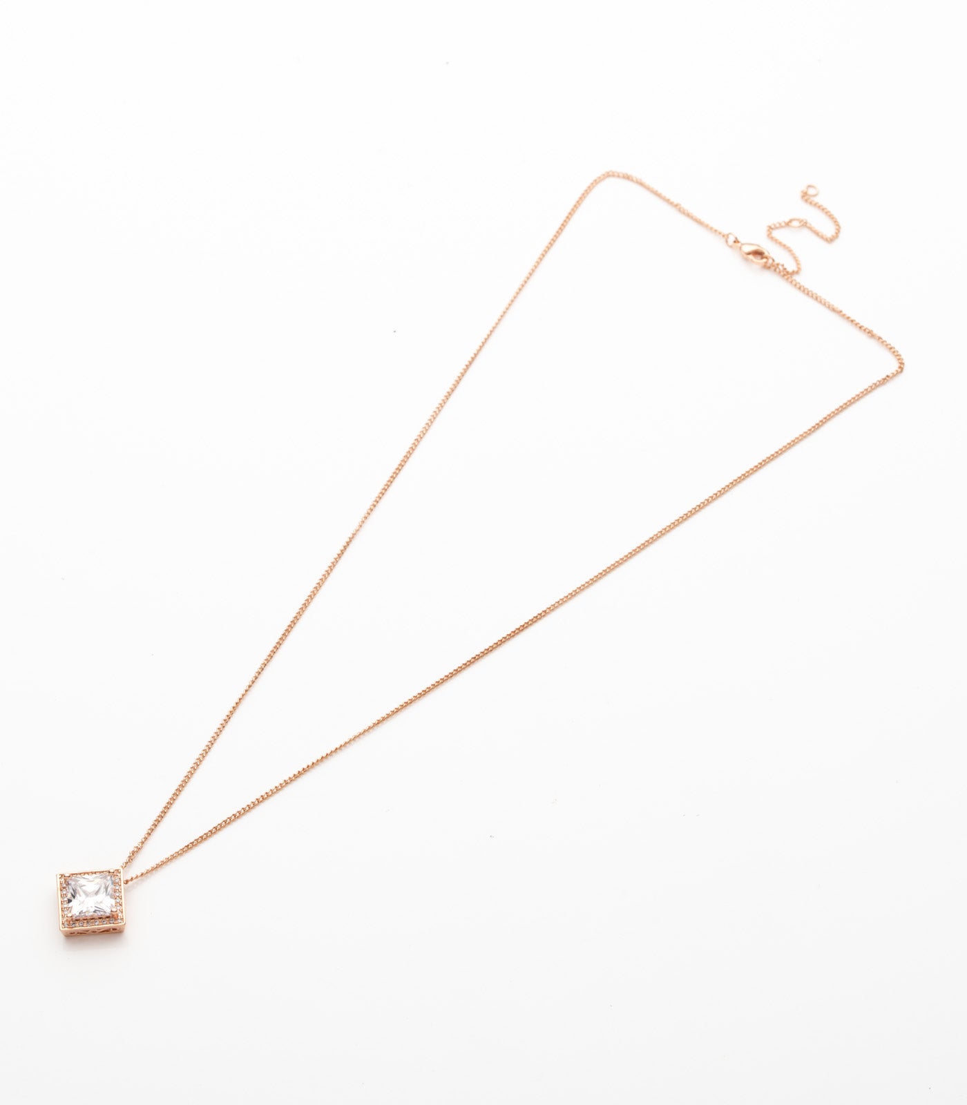 Sterling Diamond Shaped Necklace Set