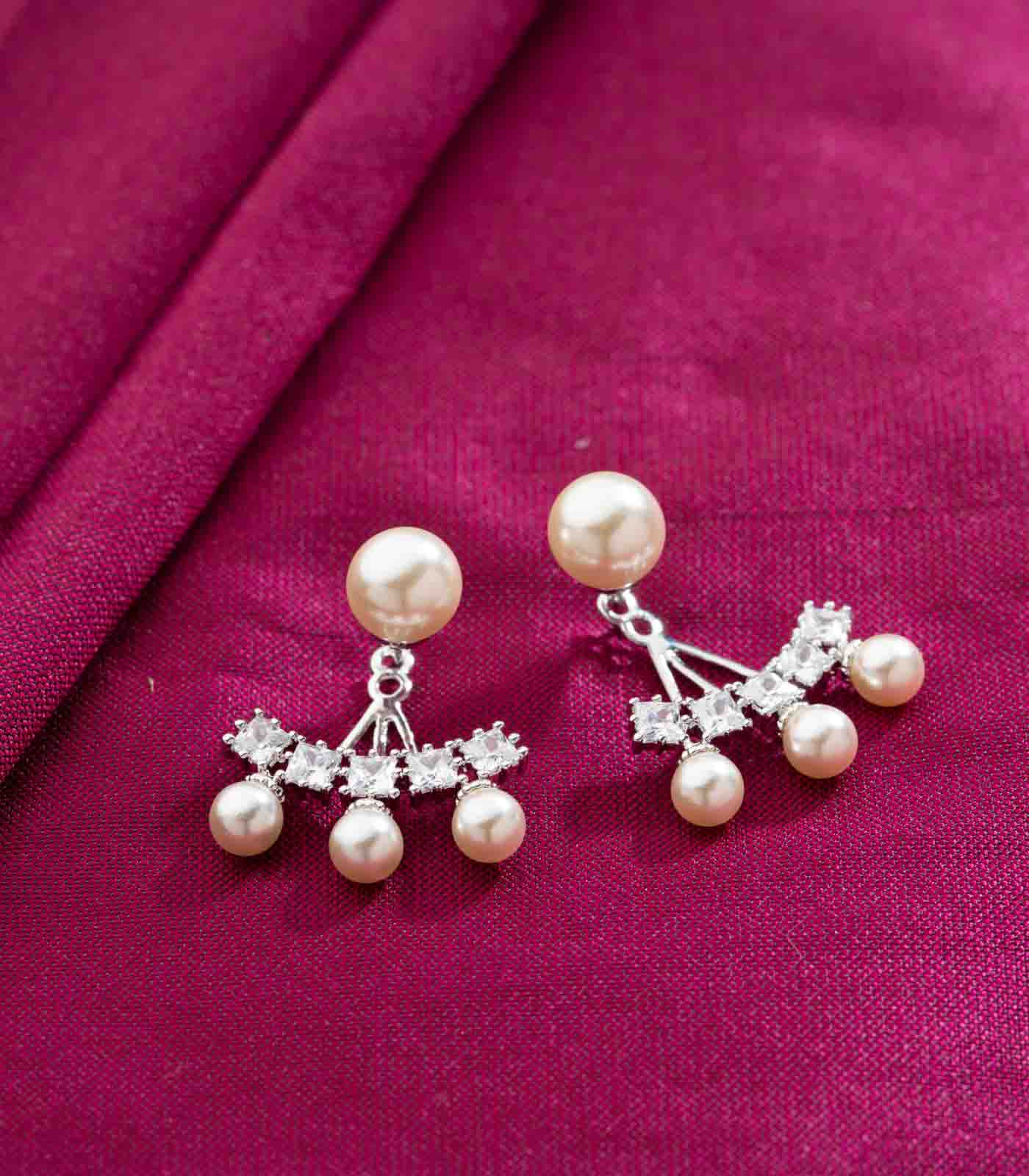 Pearl Arrow Earrings