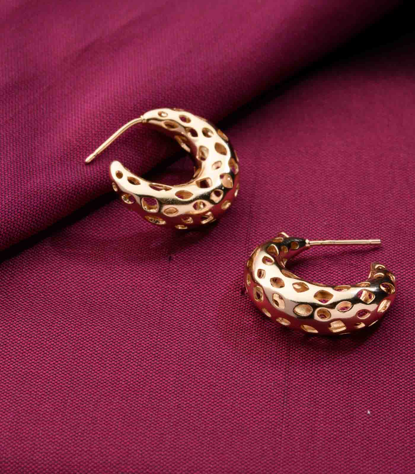 Avela Cutwork Hoops - Saadhgi Collection