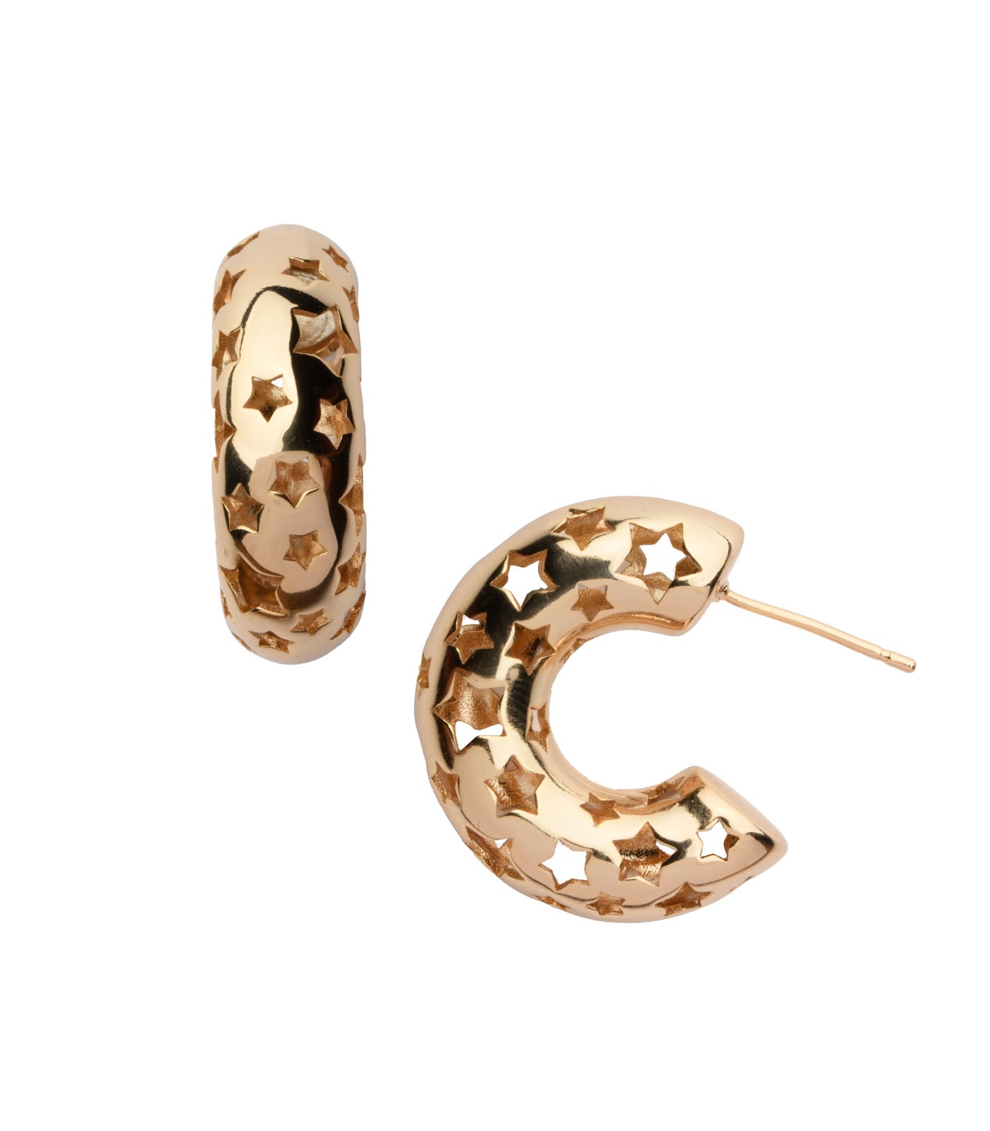 Stylish Classic Golden Hoops