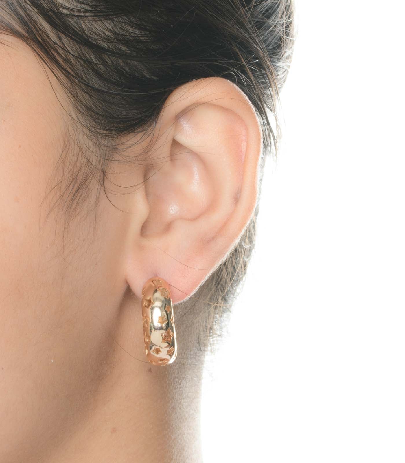 Stylish Classic Golden Hoops