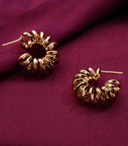 Spiral Golden Hoops