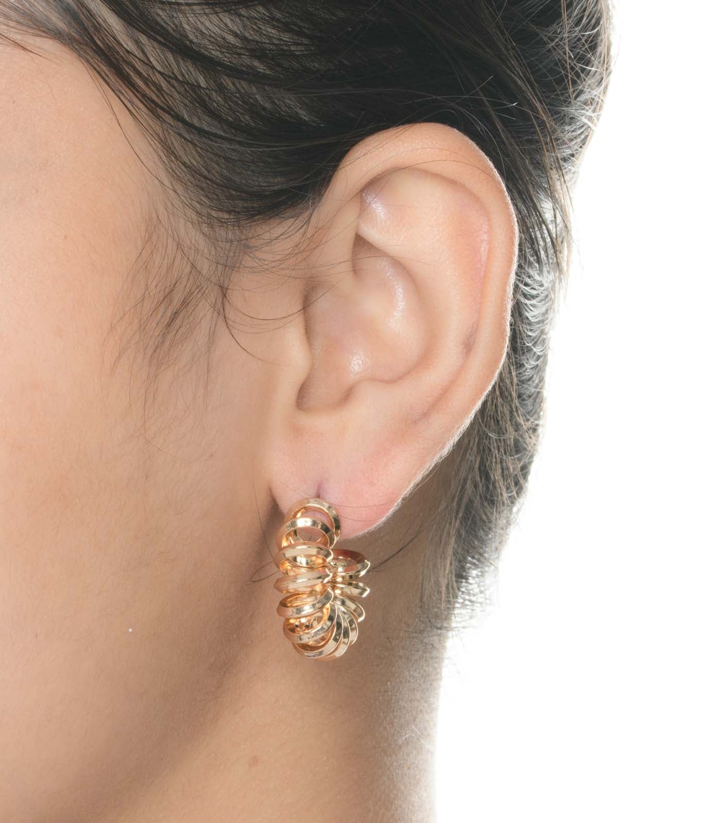 Spiral Golden Hoops