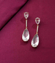 White Stone Party Earrings