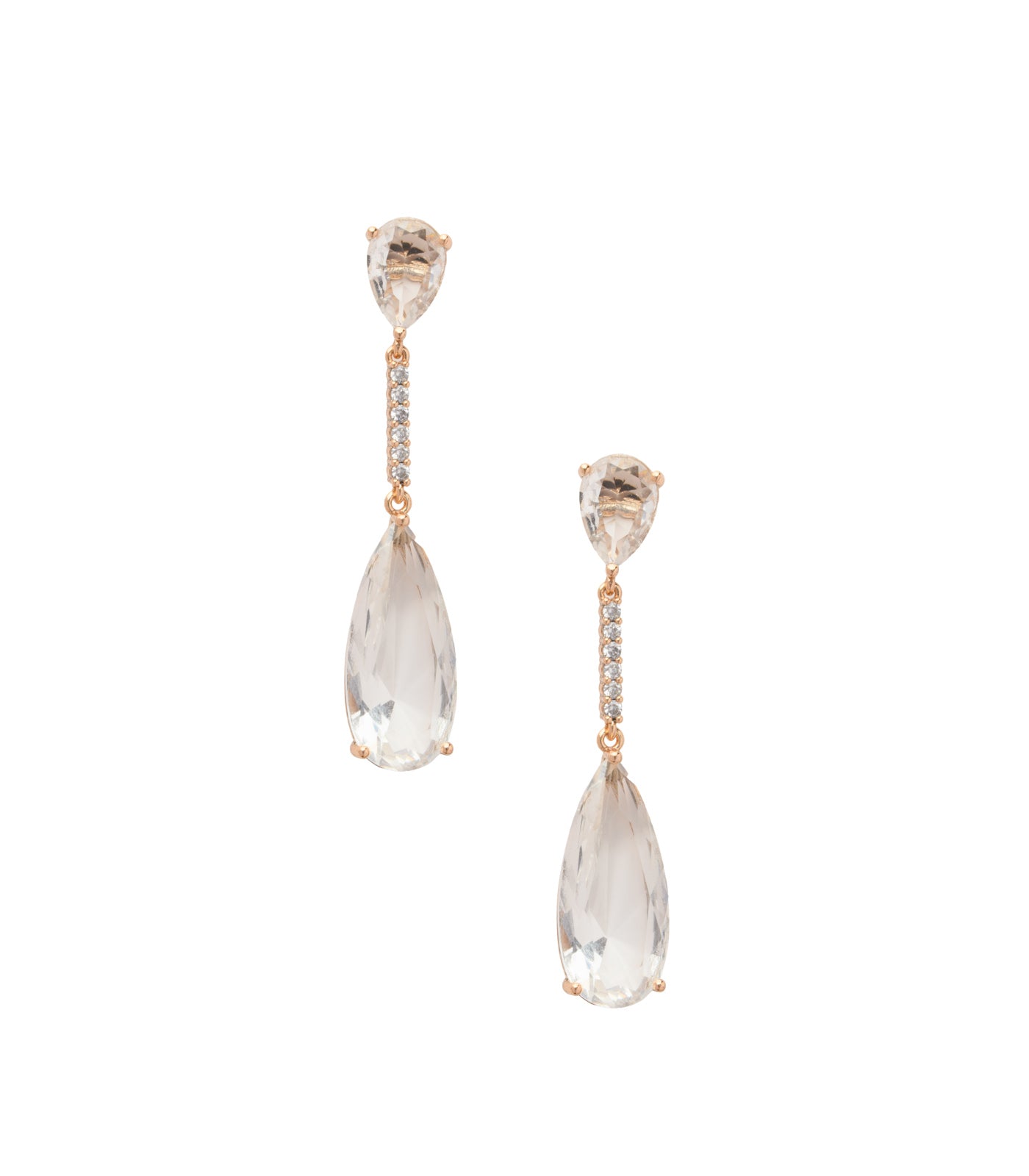 White Stone Party Earrings