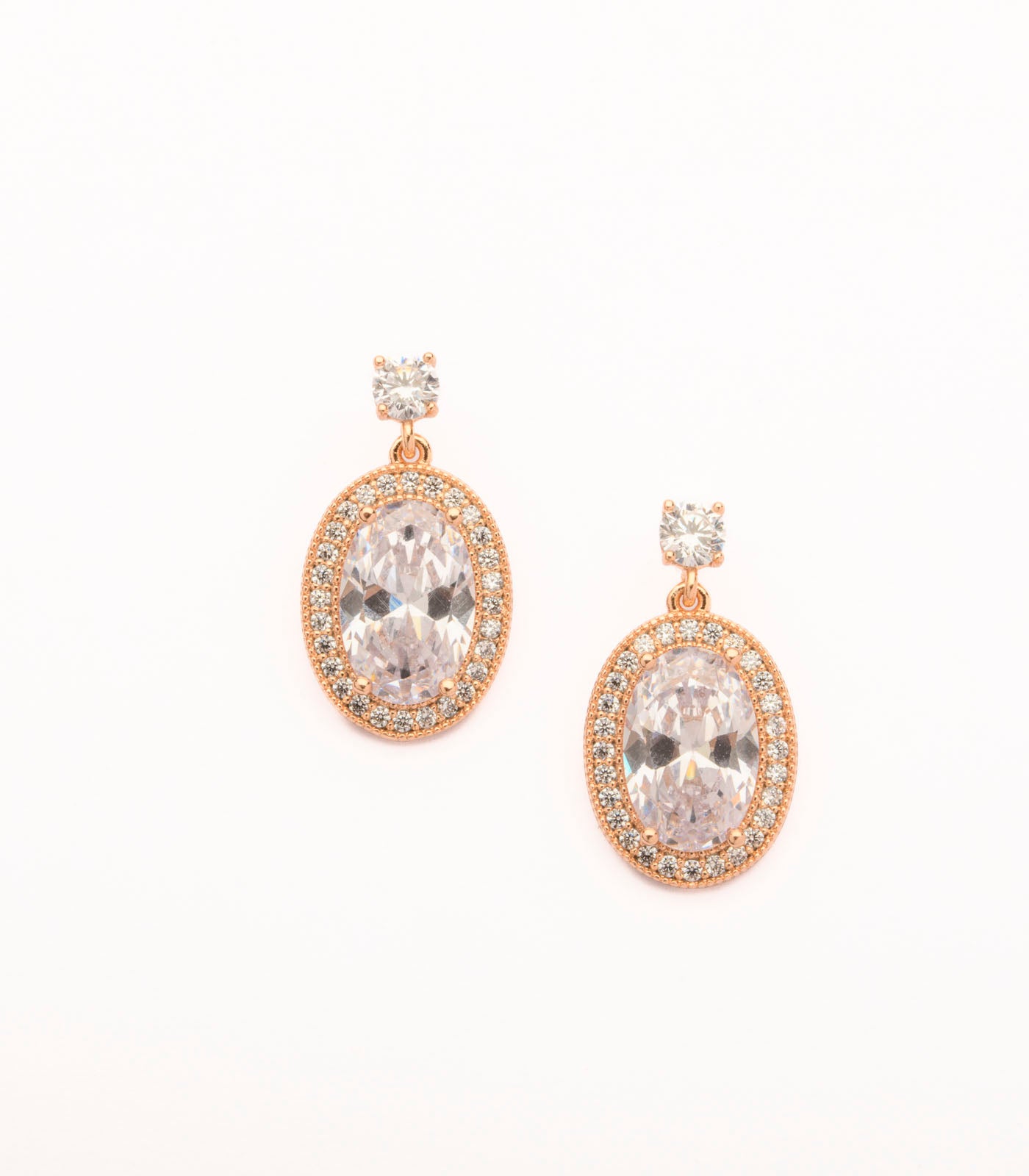 Crystal Oval Drops - Saadhgi Collection