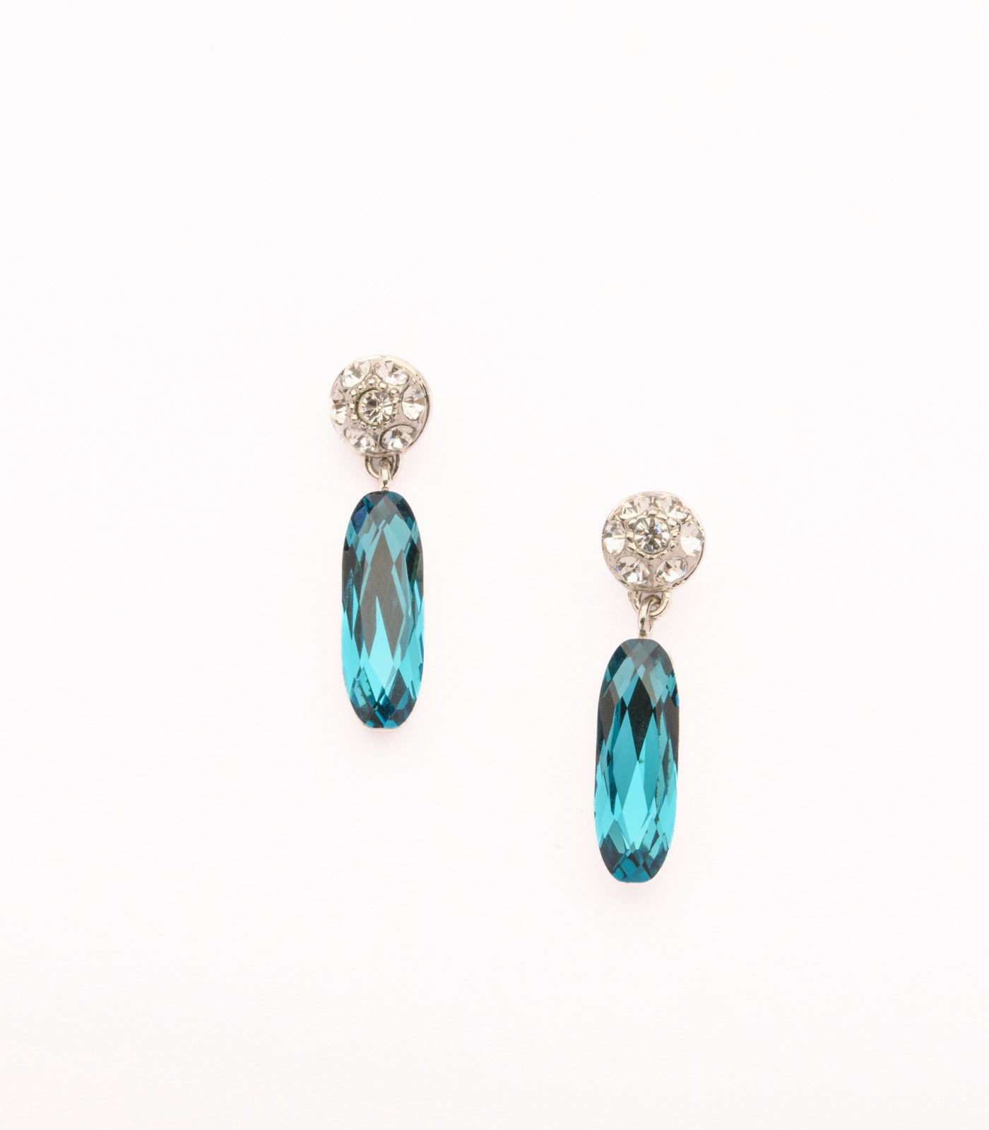 Elegant Falling Blue Gemstones Earrings