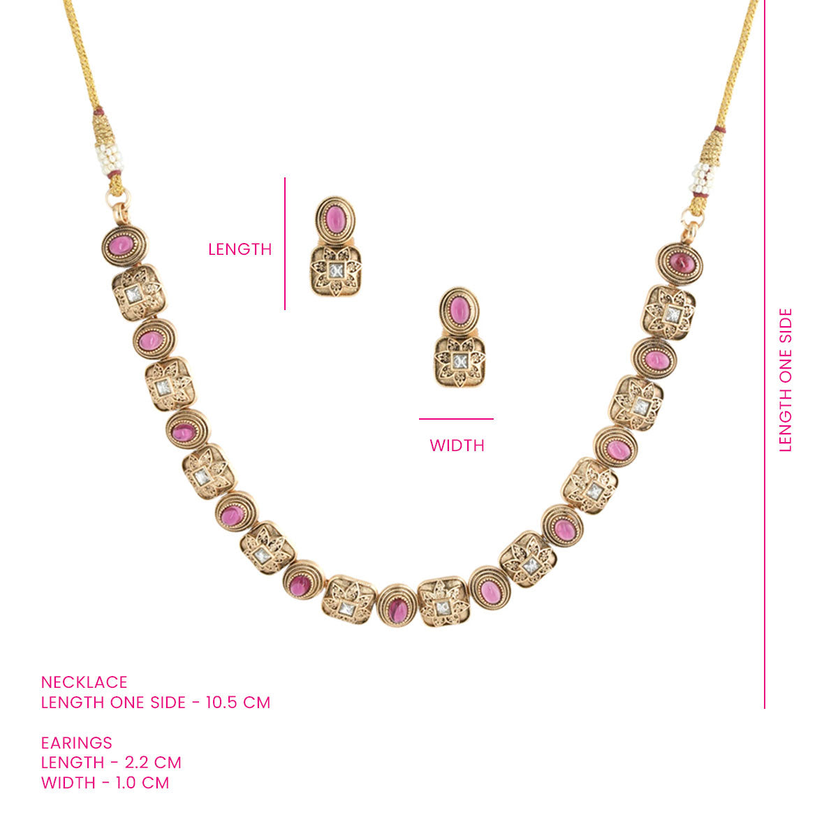 Golden Grace Ruby Necklace Set