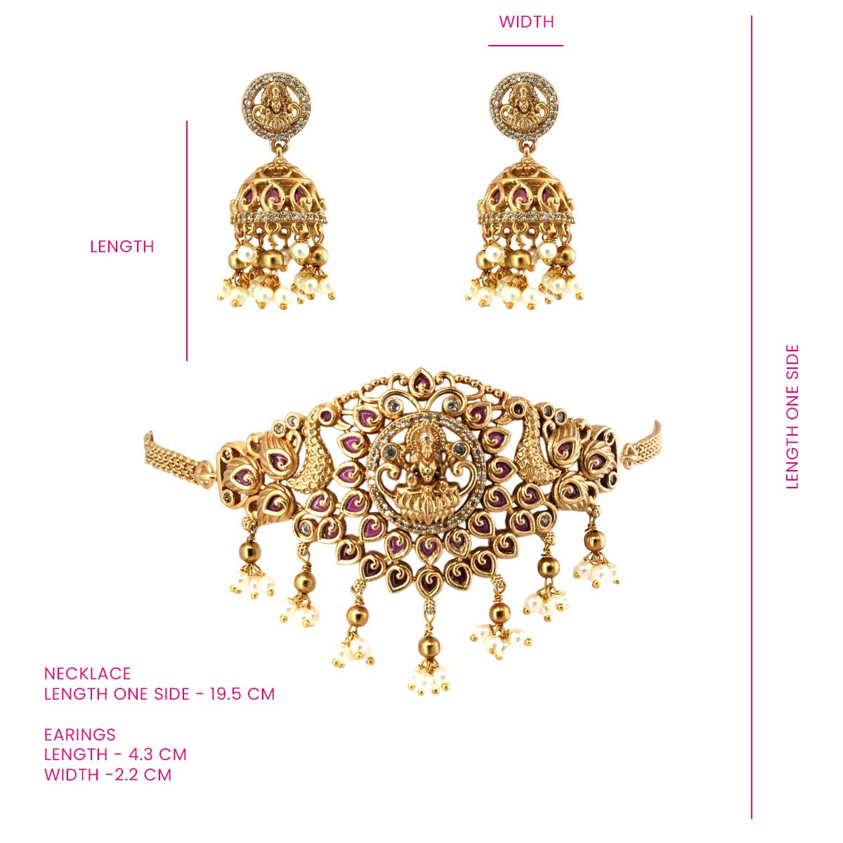 Lakshmi Jhumka Choker Necklace Set