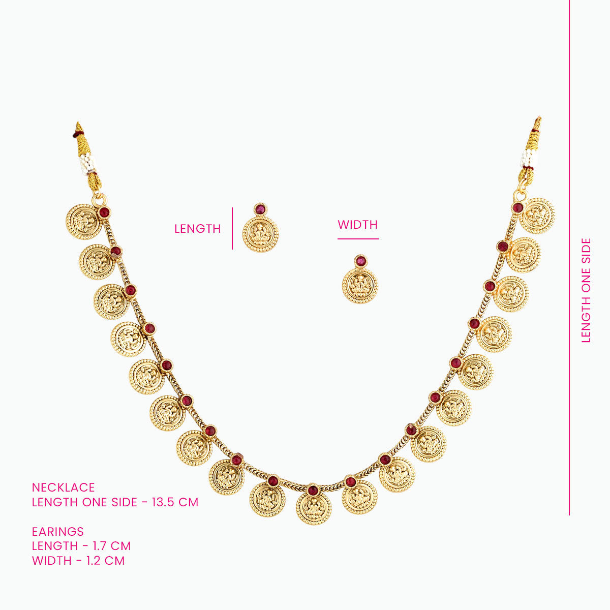 Coin Pendant Choker Necklace Set
