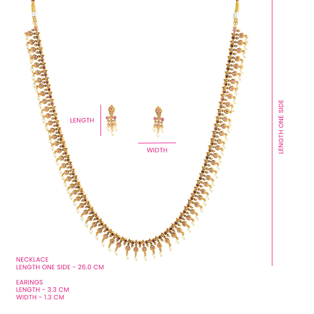 Elegant Droplet Gold Necklace Set