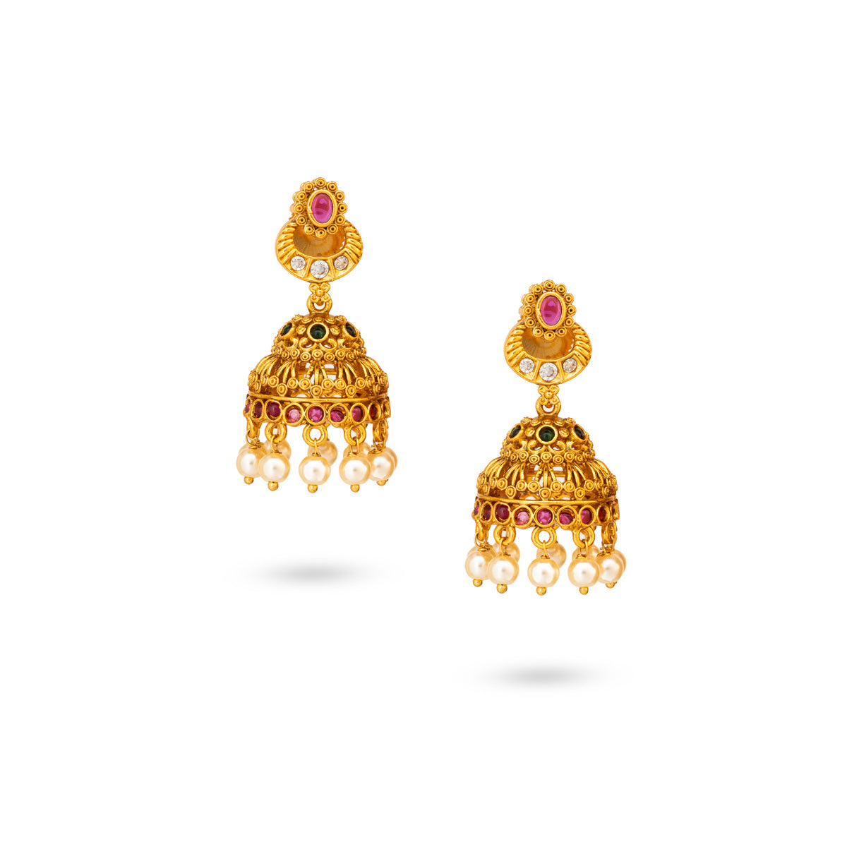 Regal Dome Gold Jhumkas