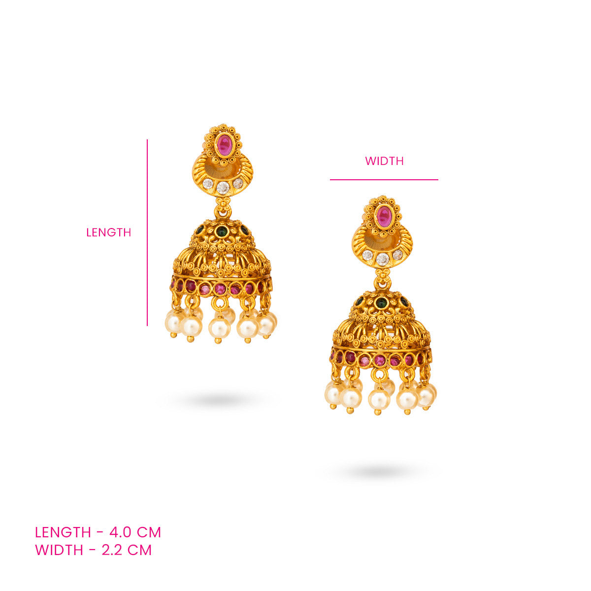 Regal Dome Gold Jhumkas