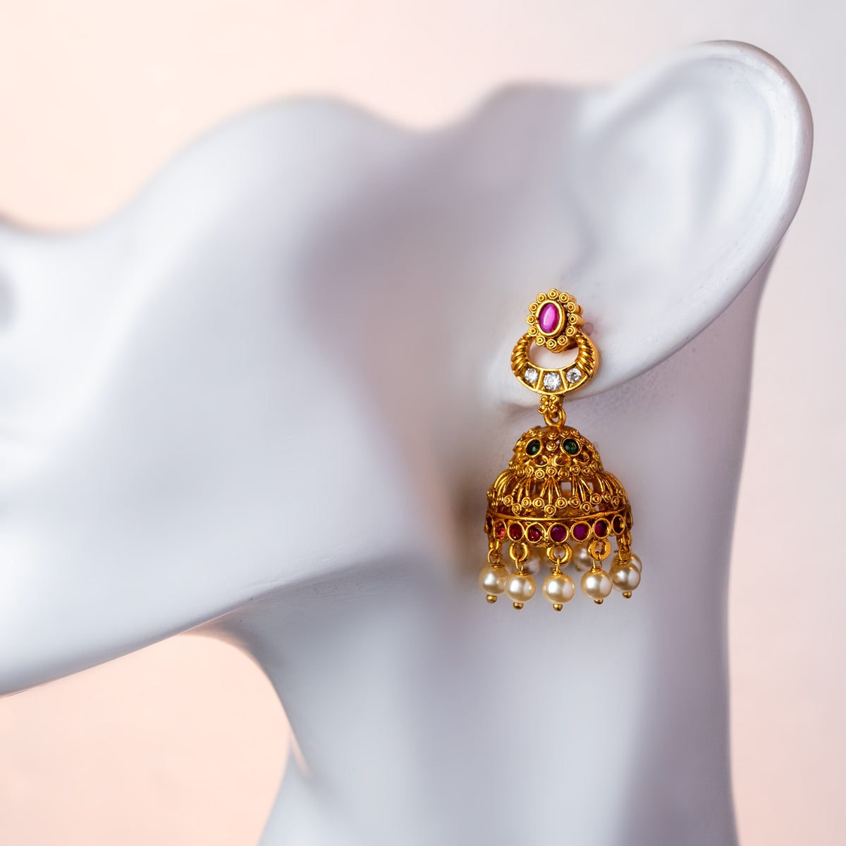 Regal Dome Gold Jhumkas